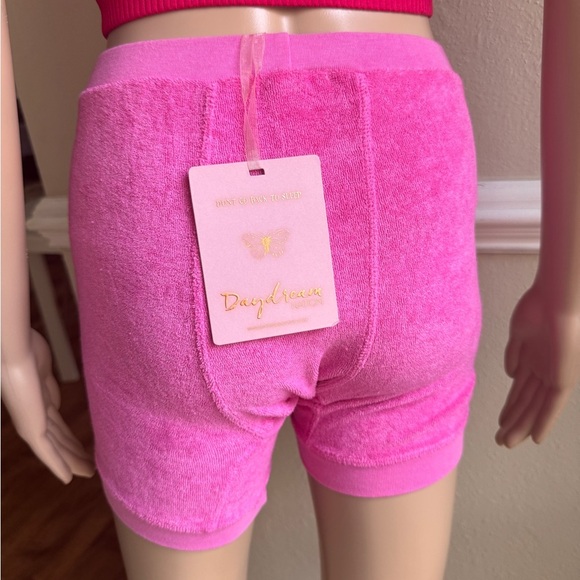 Daydreamer XS nwt Pink Terry Cloth Shorts - Picture 3 of 6